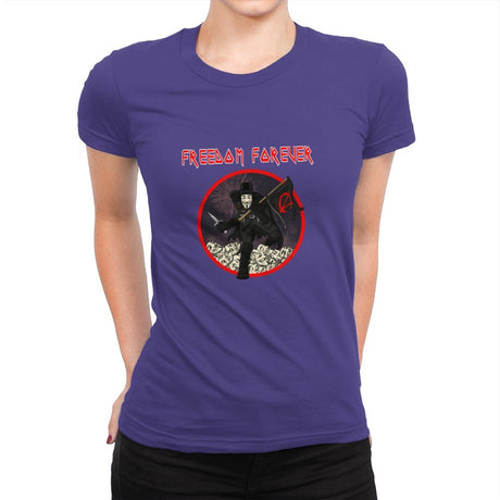 Freedom Forever - Womens Premium T-Shirts RIPT Apparel Small / Purple Rush