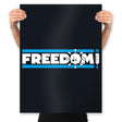 Freedom - Prints Posters RIPT Apparel 18x24 / Black