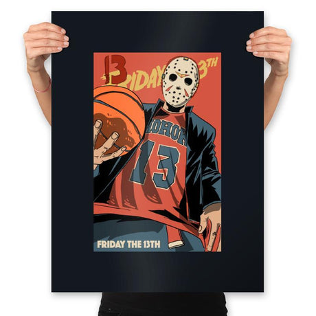 friday basketball - Prints Posters RIPT Apparel 18x24 / Black
