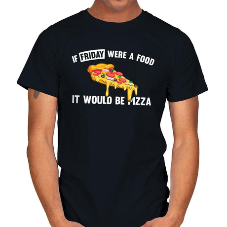 Friday Pizza - Mens T-Shirts RIPT Apparel Small / Black
