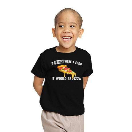 Friday Pizza - Youth T-Shirts RIPT Apparel X-small / Black