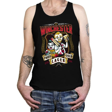 Fried Gold Lager - Tanktop Tanktop RIPT Apparel X-Small / Black