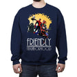 Friendly Neighborhood - Anytime - Crew Neck Sweatshirt Crew Neck Sweatshirt RIPT Apparel Small / Navy