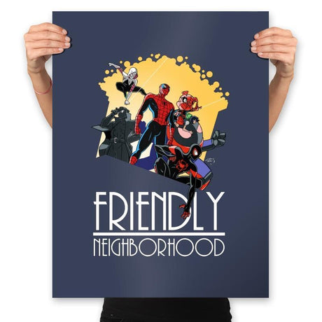 Friendly Neighborhood - Anytime - Prints Posters RIPT Apparel 18x24 / Navy