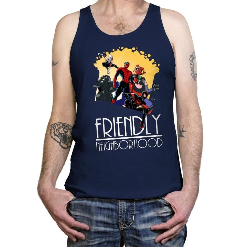 Friendly Neighborhood - Anytime - Tanktop Tanktop RIPT Apparel X-Small / Navy