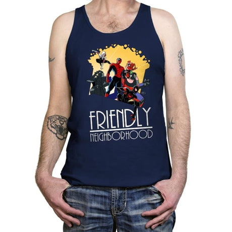 Friendly Neighborhood - Anytime - Tanktop Tanktop RIPT Apparel X-Small / Navy