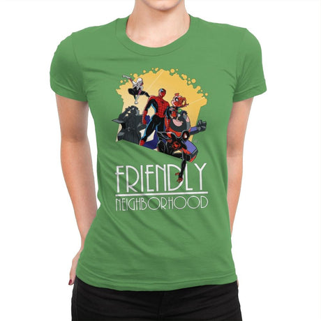 Friendly Neighborhood - Anytime - Womens Premium T-Shirts RIPT Apparel Small / Kelly Green