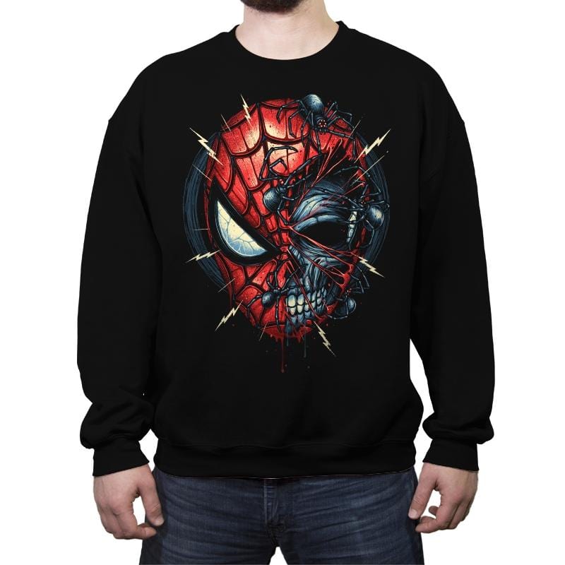 Friendly Neighborhood No More - Crew Neck Sweatshirt Crew Neck Sweatshirt RIPT Apparel Small / Black
