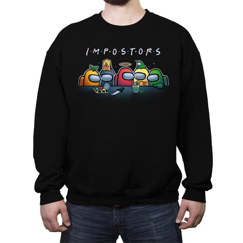 Friendposters - Crew Neck Sweatshirt Crew Neck Sweatshirt RIPT Apparel Small / Black