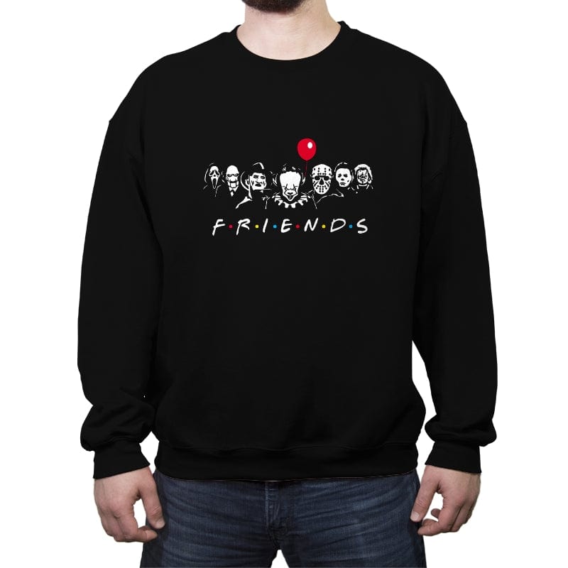 Friends - Crew Neck Sweatshirt Crew Neck Sweatshirt RIPT Apparel Small / Black