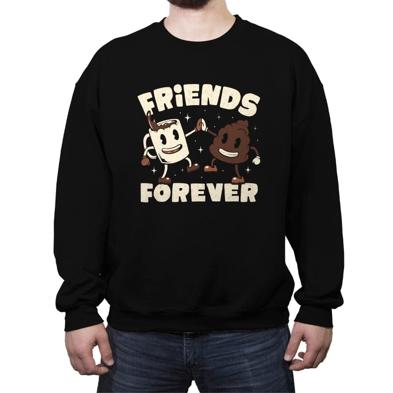 Friends Forever - Crew Neck Sweatshirt Crew Neck Sweatshirt RIPT Apparel Small / Black