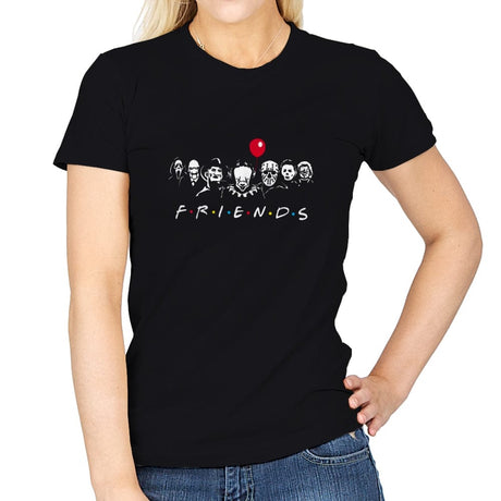 Friends - Womens T-Shirts RIPT Apparel Small / Black