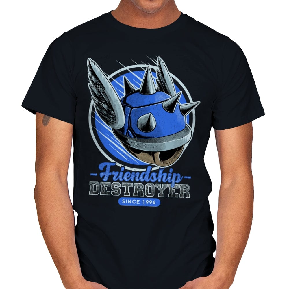 Friendship Destroyer - Nostalgic Racing Game - Mens T-Shirts RIPT Apparel Small / Black