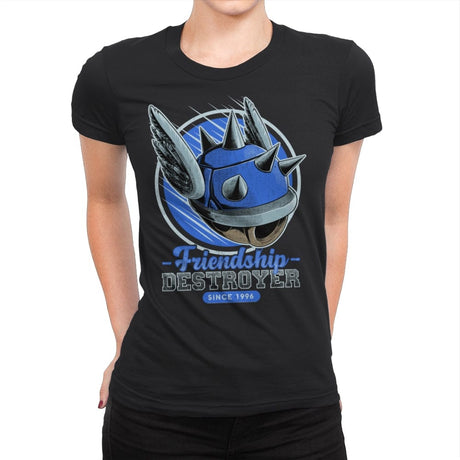 Friendship Destroyer - Nostalgic Racing Game - Womens Premium T-Shirts RIPT Apparel Small / Black