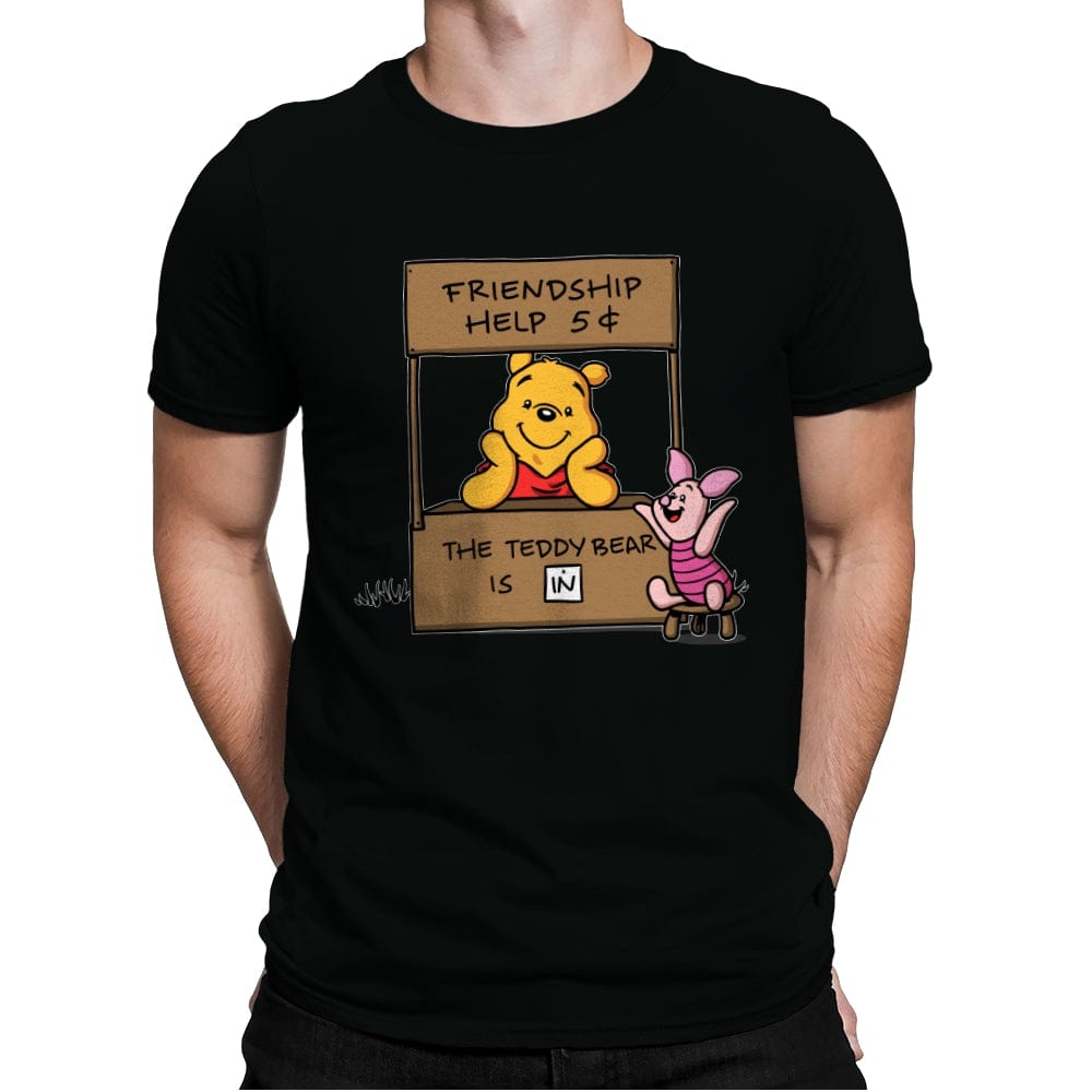 Friendship Help - Mens Premium T-Shirts RIPT Apparel Small / Black