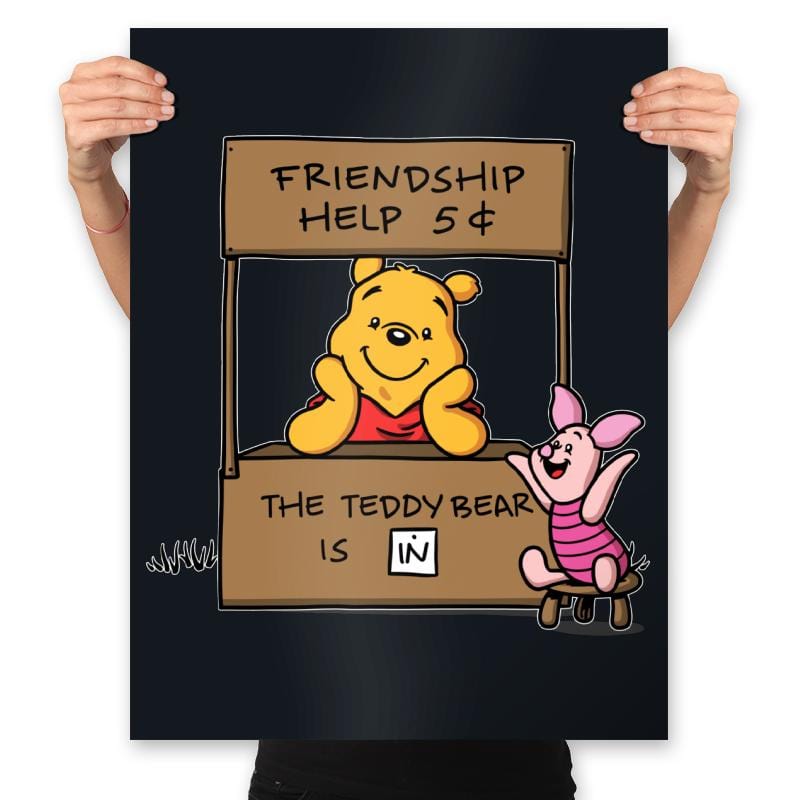 Friendship Help - Prints Posters RIPT Apparel 18x24 / Black