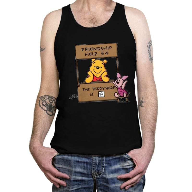 Friendship Help - Tanktop Tanktop RIPT Apparel X-Small / Black