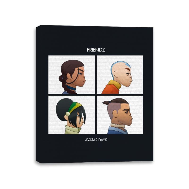 Friendz - Canvas Wraps Canvas Wraps RIPT Apparel 11x14 / Black
