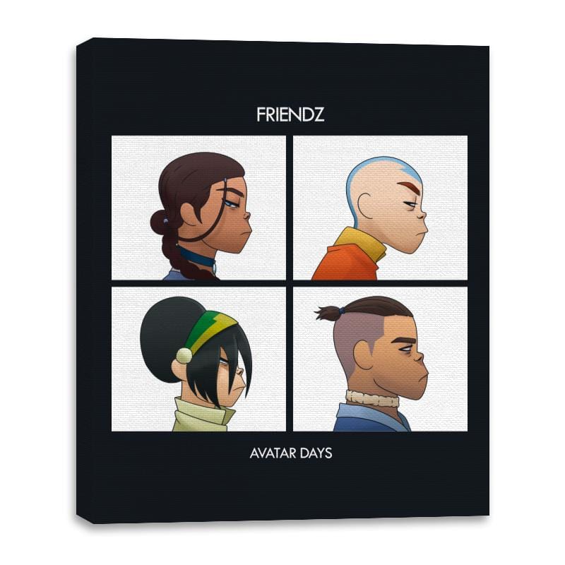Friendz - Canvas Wraps Canvas Wraps RIPT Apparel 16x20 / Black