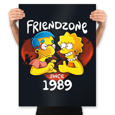 Friendzoned - Prints Posters RIPT Apparel 18x24 / Black