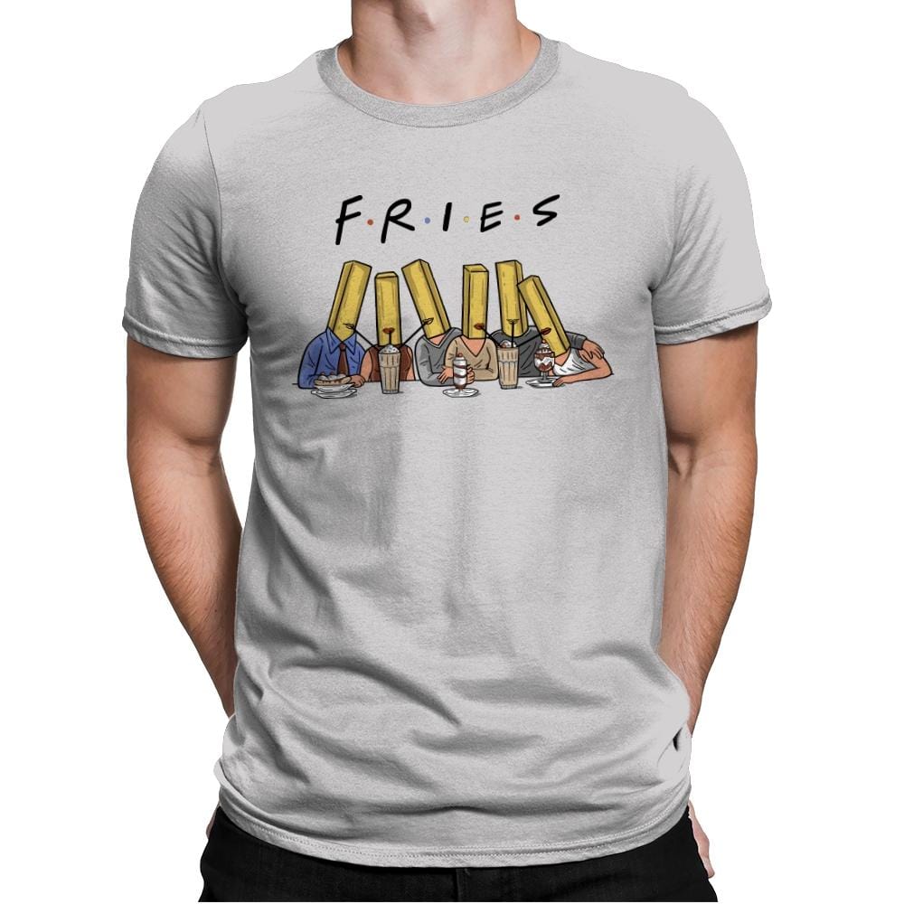 Fries with friends - Mens Premium T-Shirts RIPT Apparel Small / Light Grey