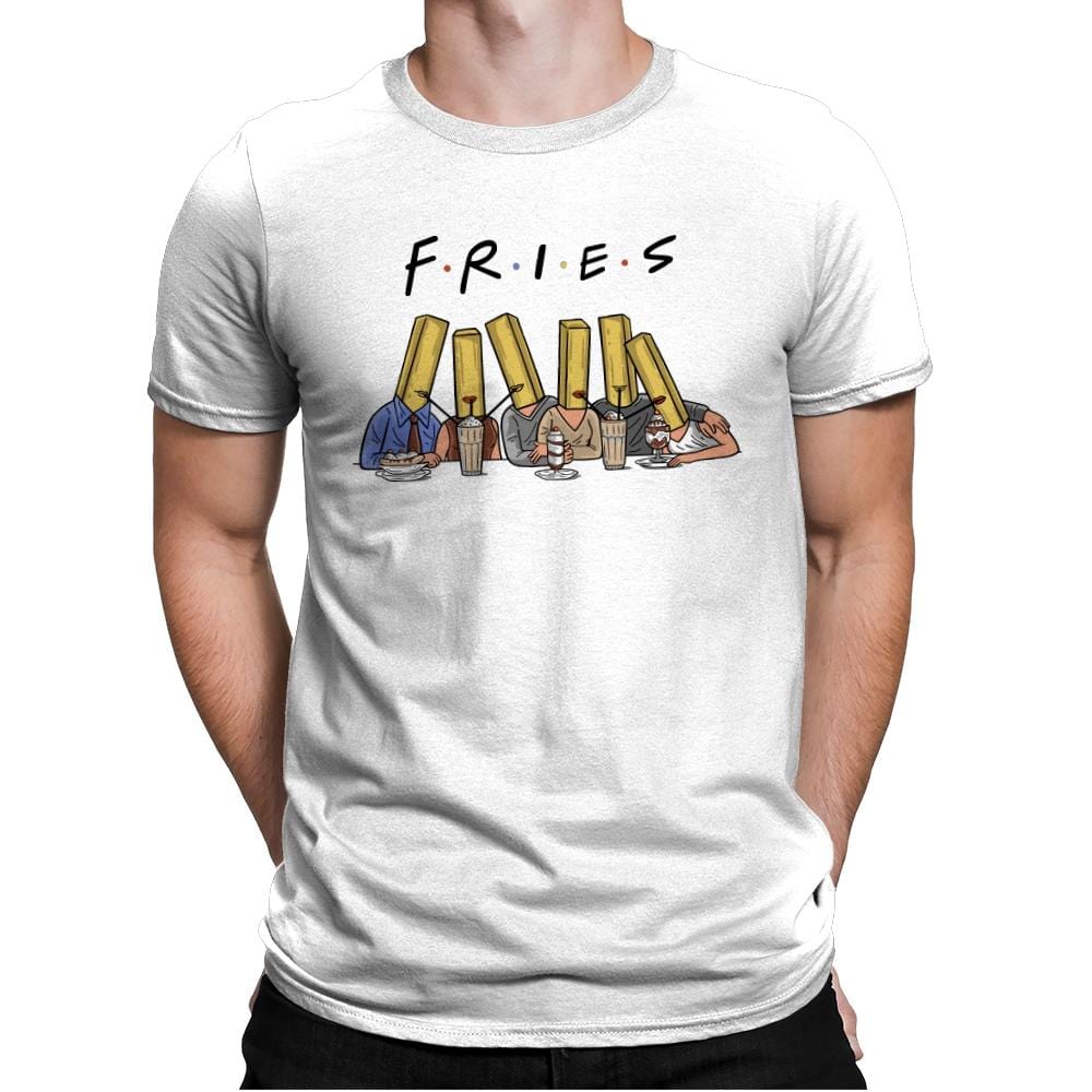 Fries with friends - Mens Premium T-Shirts RIPT Apparel Small / White