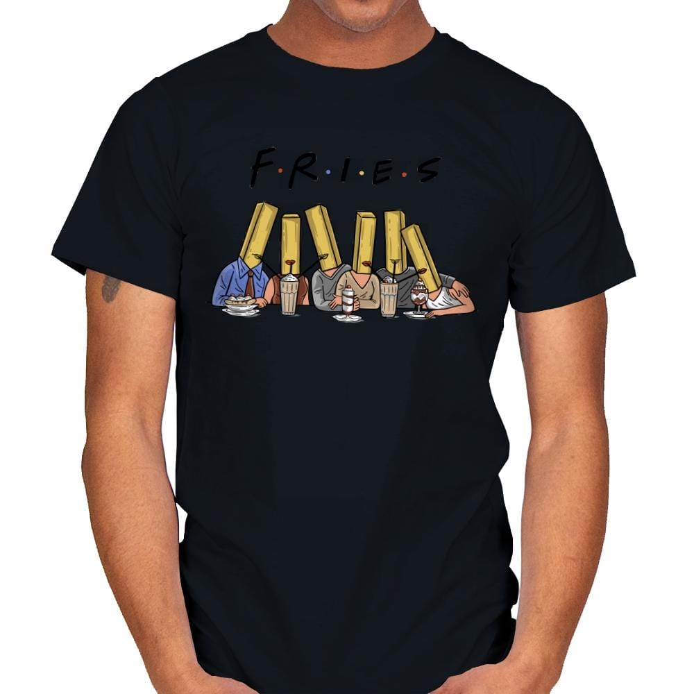 Fries with friends - Mens T-Shirts RIPT Apparel Small / Black