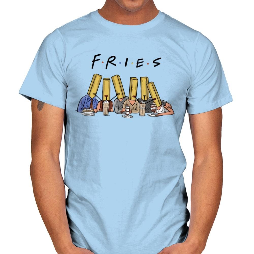 Fries with friends - Mens T-Shirts RIPT Apparel Small / Light Blue