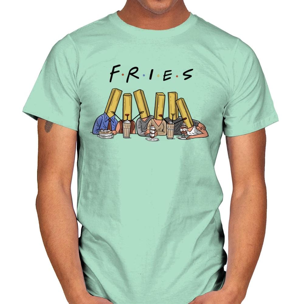 Fries with friends - Mens T-Shirts RIPT Apparel Small / Mint Green