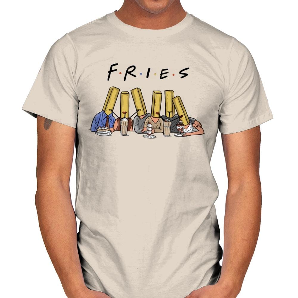 Fries with friends - Mens T-Shirts RIPT Apparel Small / Natural
