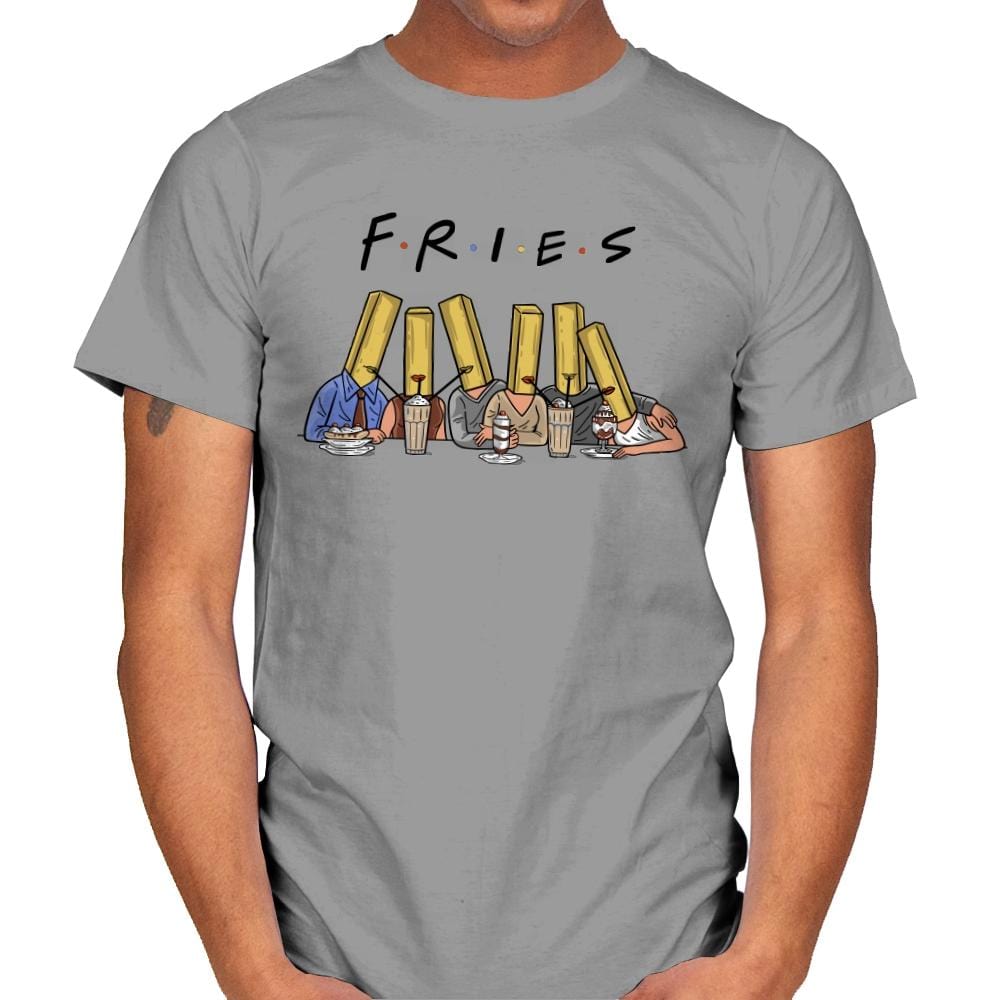 Fries with friends - Mens T-Shirts RIPT Apparel Small / Sport Grey