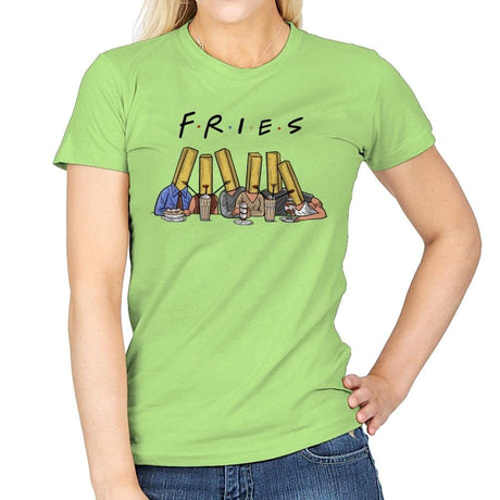 Fries with friends - Womens T-Shirts RIPT Apparel Small / Mint Green