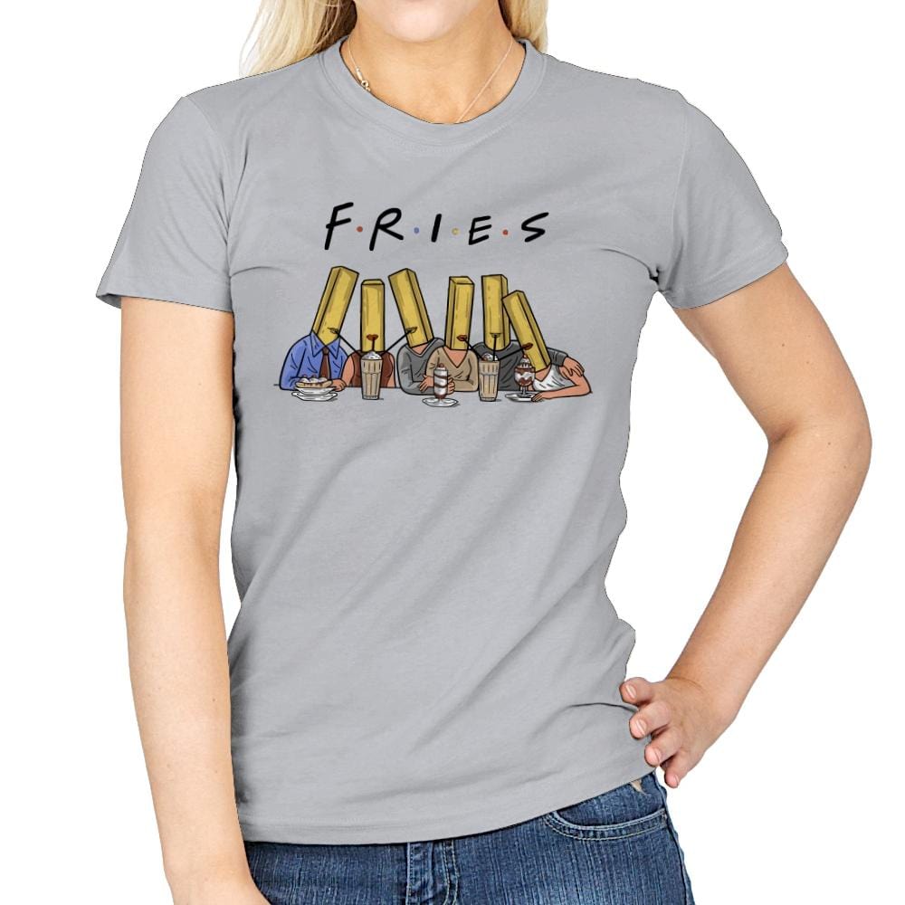 Fries with friends - Womens T-Shirts RIPT Apparel Small / Sport Grey