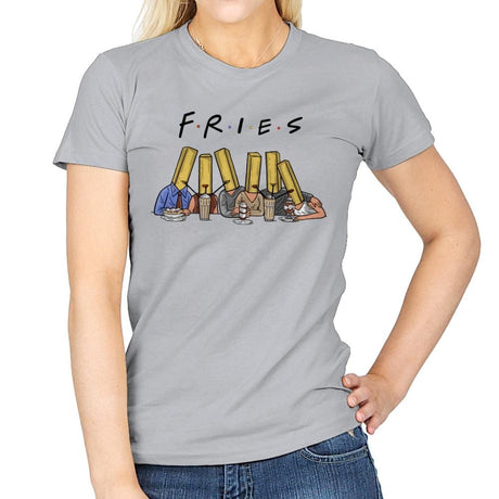 Fries with friends - Womens T-Shirts RIPT Apparel Small / Sport Grey