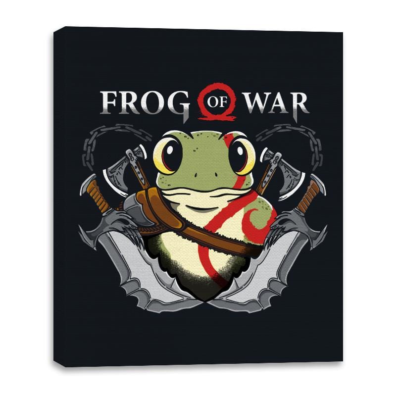 Frog of War - Canvas Wraps Canvas Wraps RIPT Apparel 16x20 / Black