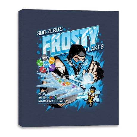 Frosty Flakes Cereal - Anytime - Canvas Wraps Canvas Wraps RIPT Apparel 16x20 / Navy