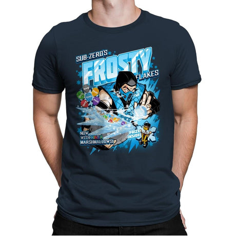 Frosty Flakes Cereal - Anytime - Mens Premium T-Shirts RIPT Apparel Small / Indigo