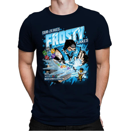 Frosty Flakes Cereal - Anytime - Mens Premium T-Shirts RIPT Apparel Small / Navy