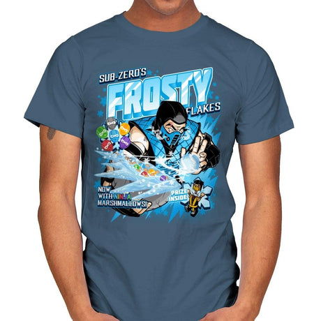 Frosty Flakes Cereal - Anytime - Mens T-Shirts RIPT Apparel Small / Indigo Blue