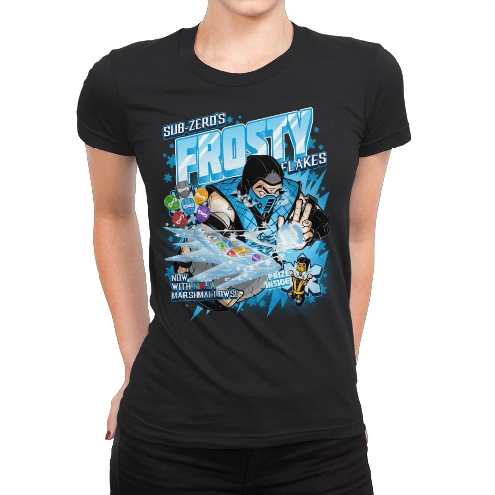 Frosty Flakes Cereal - Anytime - Womens Premium T-Shirts RIPT Apparel Small / Black