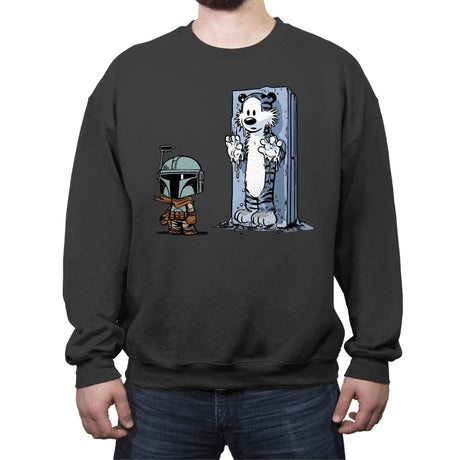 Frozen In Carbonite - Crew Neck Sweatshirt Crew Neck Sweatshirt RIPT Apparel Small / Charcoal
