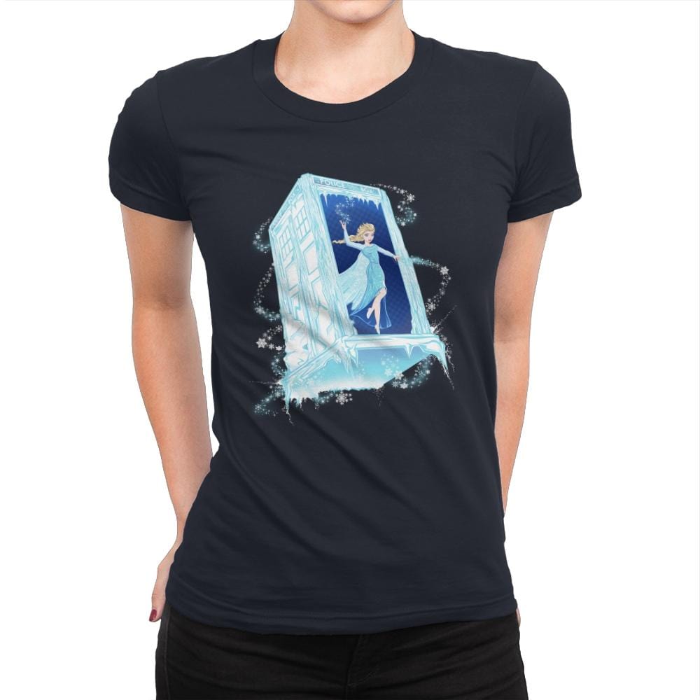 Frozen In Time Travel - Womens Premium T-Shirts RIPT Apparel Small / Midnight Navy