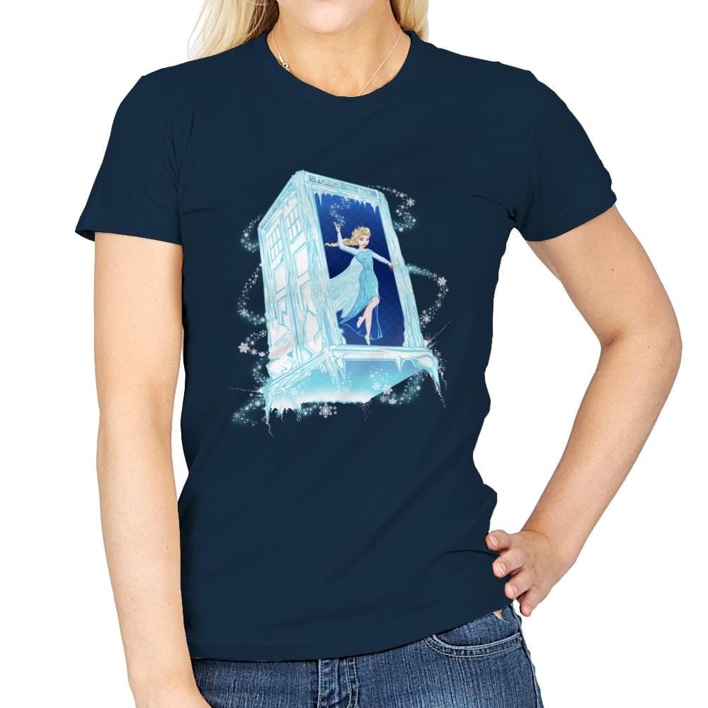 Frozen In Time Travel - Womens T-Shirts RIPT Apparel Small / Navy