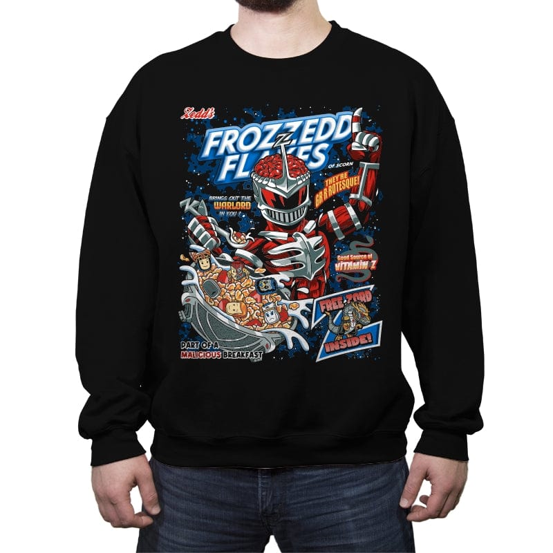 Frozzedd Flakes - Crew Neck Sweatshirt Crew Neck Sweatshirt RIPT Apparel Small / Black