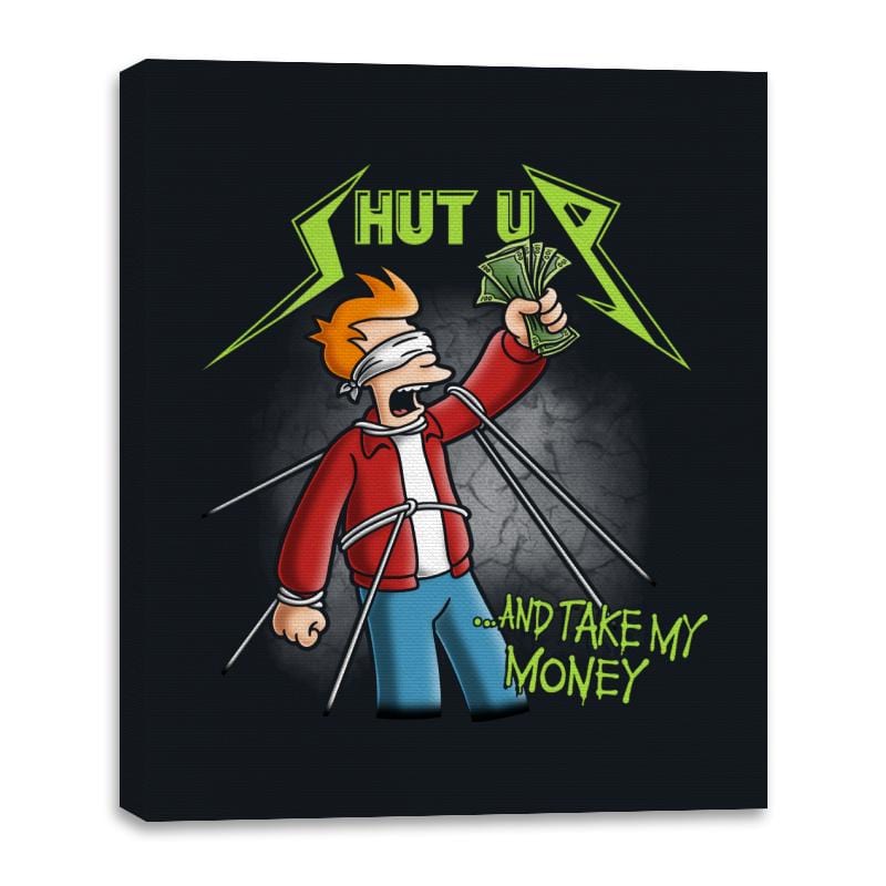 Frytallica - Canvas Wraps Canvas Wraps RIPT Apparel 16x20 / Black