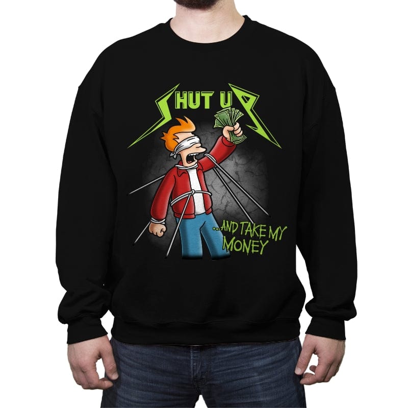 Frytallica - Crew Neck Sweatshirt Crew Neck Sweatshirt RIPT Apparel Small / Black
