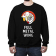 Full Metal Wing - Crew Neck Sweatshirt Crew Neck Sweatshirt RIPT Apparel Small / Black