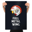 Full Metal Wing - Prints Posters RIPT Apparel 18x24 / Black