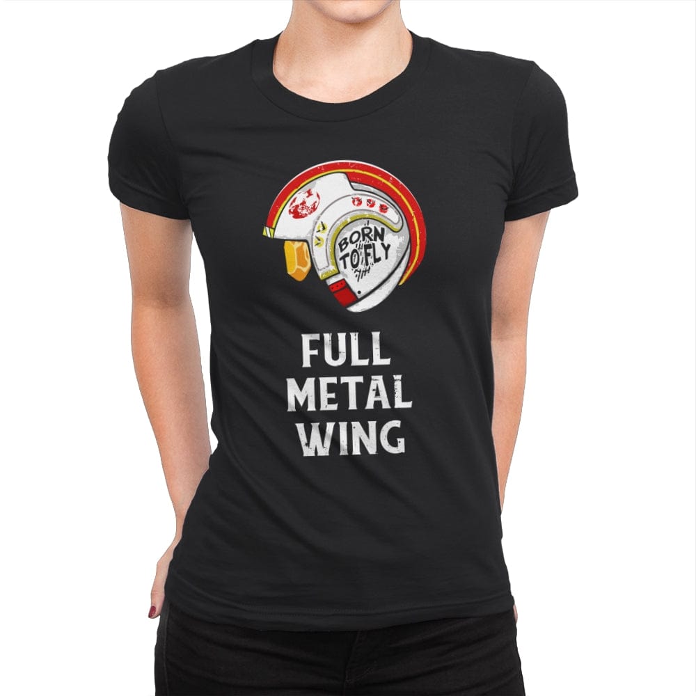 Full Metal Wing - Womens Premium T-Shirts RIPT Apparel Small / Black