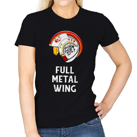 Full Metal Wing - Womens T-Shirts RIPT Apparel Small / Black